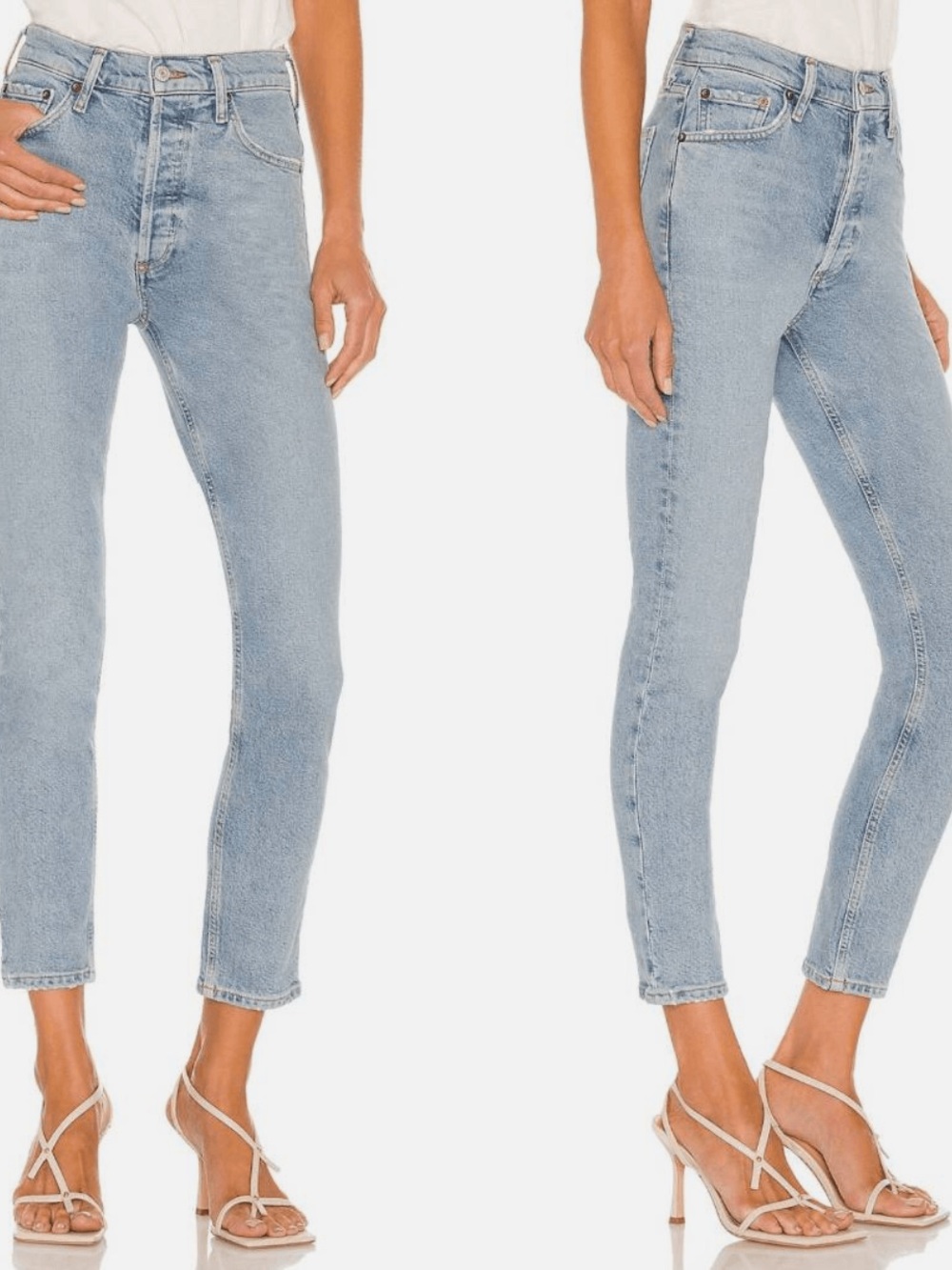Agolde Nico High-Rise Cropped Skinny Jeans in Cliffside
